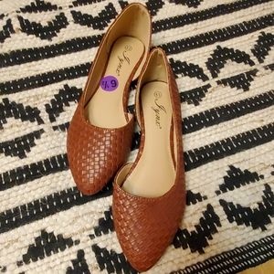 Cognac color slip on